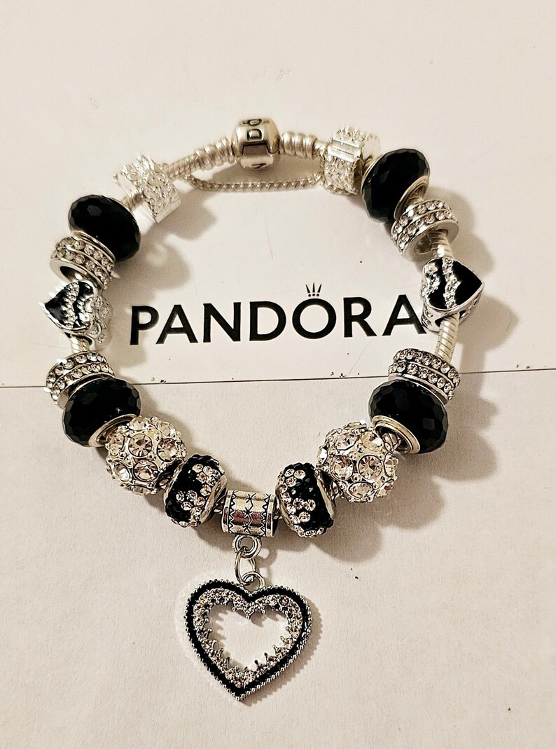 Crystal Cool in Black & White Authentic Pandora Bracelet Etsy