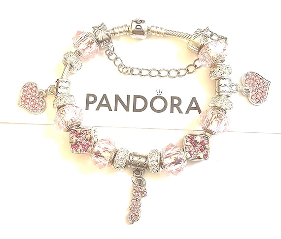 Pretty in Pink - Love Hearts - Authentic Pandora Bracelet W