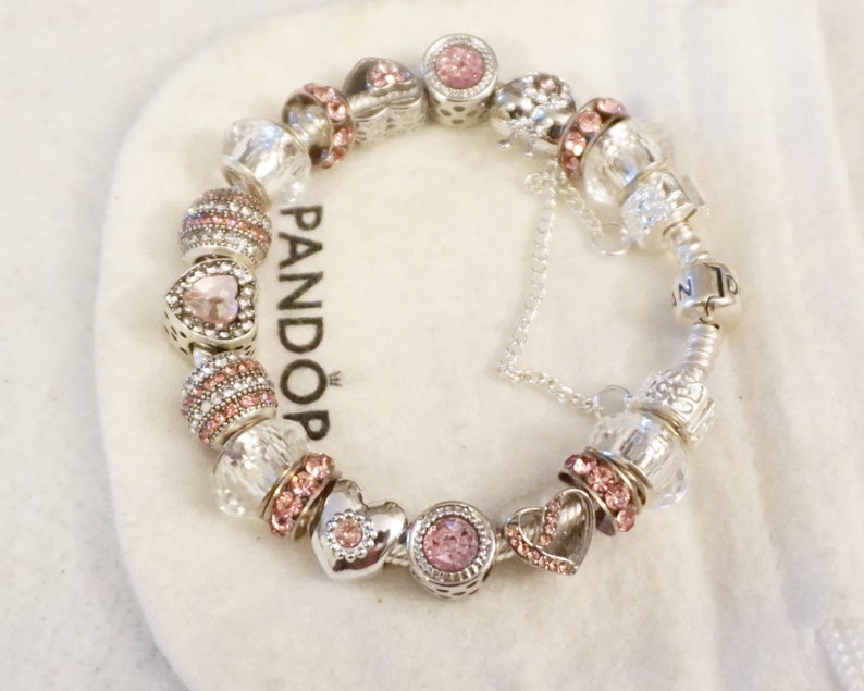 Pretty in Pink Crystals Authentic Pandora Bracelet - Etsy