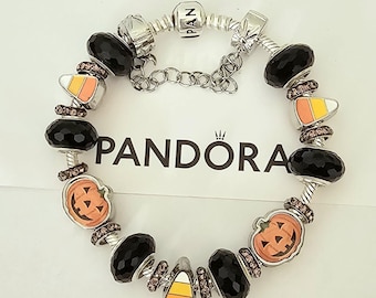 Happy Halloween Trick of Treat  - Authentic Pandora Bracelet w/reciept