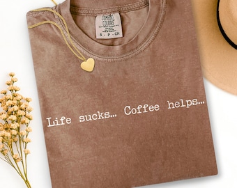 Funny Coffee T-shirts, Sarcastic T-shirts, Caffeine Lover Tees, Gift for Coffee Drinkers, Minimalist Tees, Coffee Lover Gift, Coworker Gift