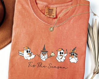 Chemise d'Halloween pour les amoureux des livres, couleurs confortables, t-shirt fantôme de la saison, t-shirt graphique effrayant lecture, sweat-shirt d'automne confortable, cadeau pour les lecteurs