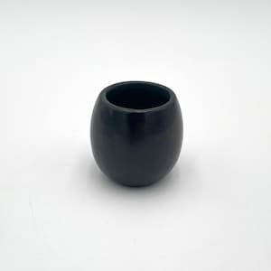 Handmade Black Clay Shot Glass – Oaxaca Barro Negro Pottery – 2.5”