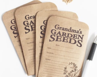 Custom Garden Seed Packets, Floral Design (Printable PDF)
