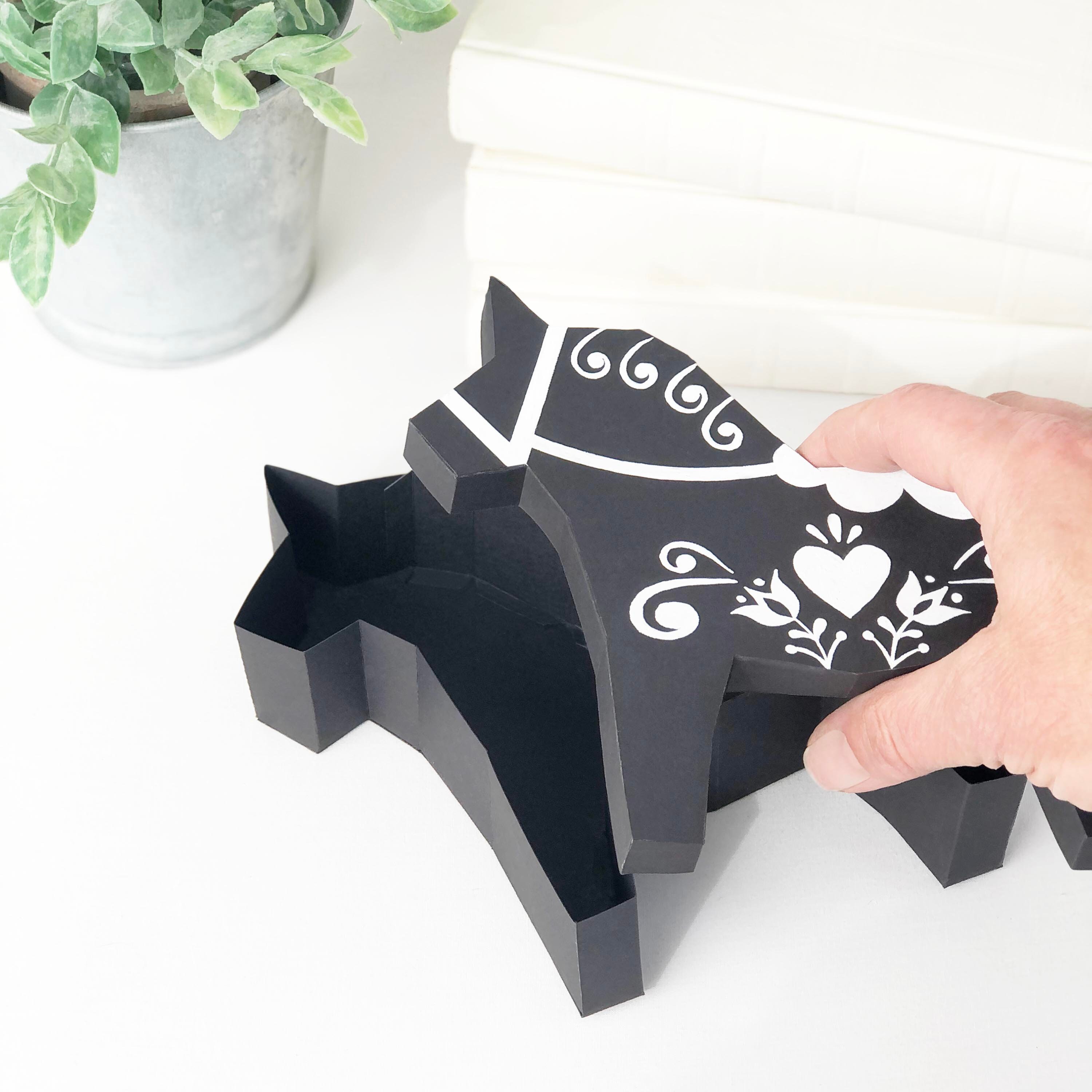 Printable Swedish Dala Horse Treat Box. Instant Download and Etsy Canada