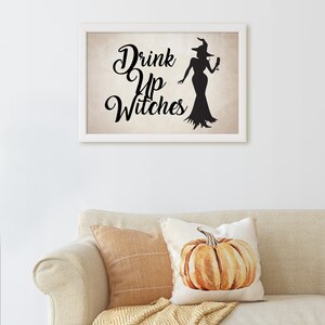 Printable Classic Halloween Decor. Drink up Witches Instant Victorian ...