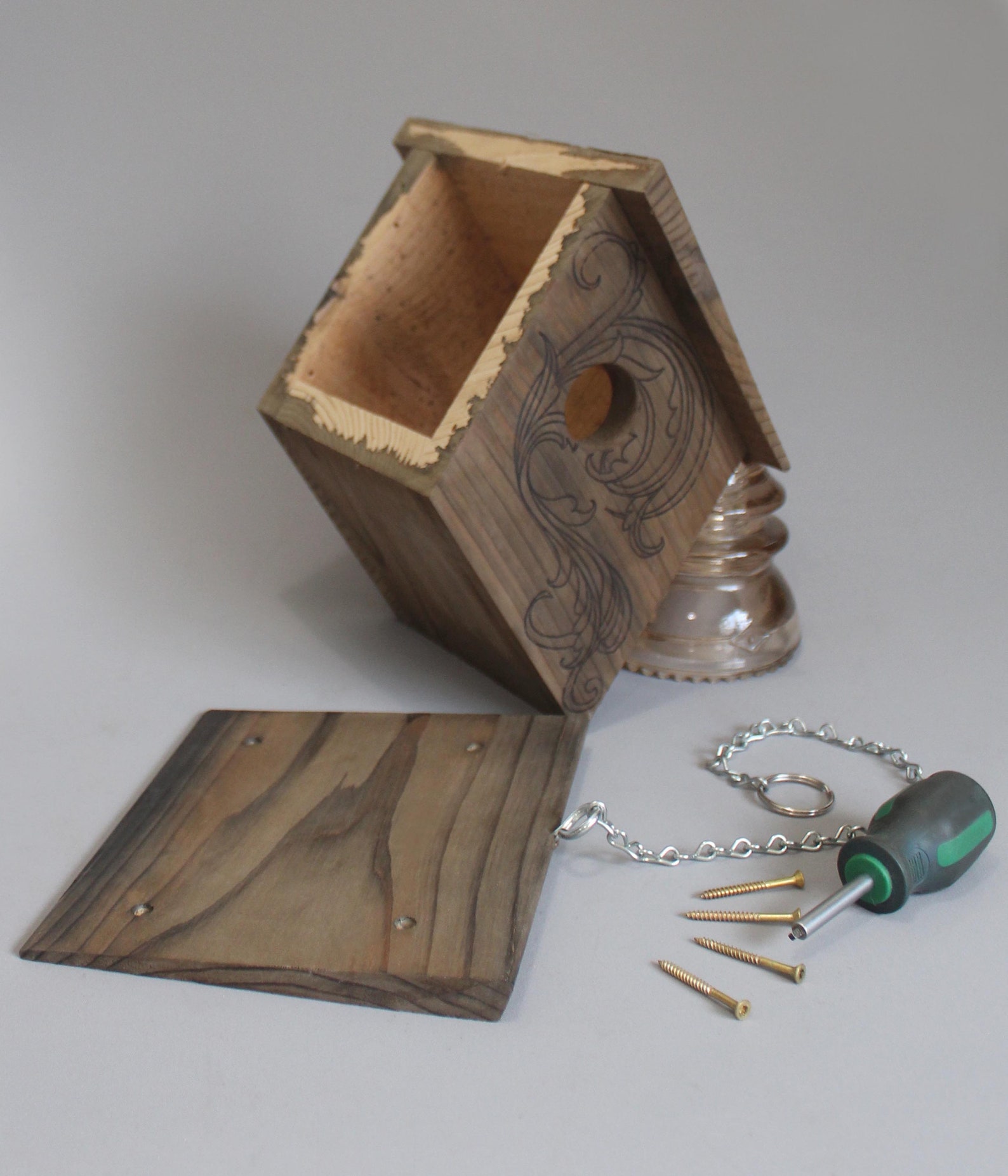 Classic Cedar Bird House. Rustic Bird House. Removable Roof Etsy Canada