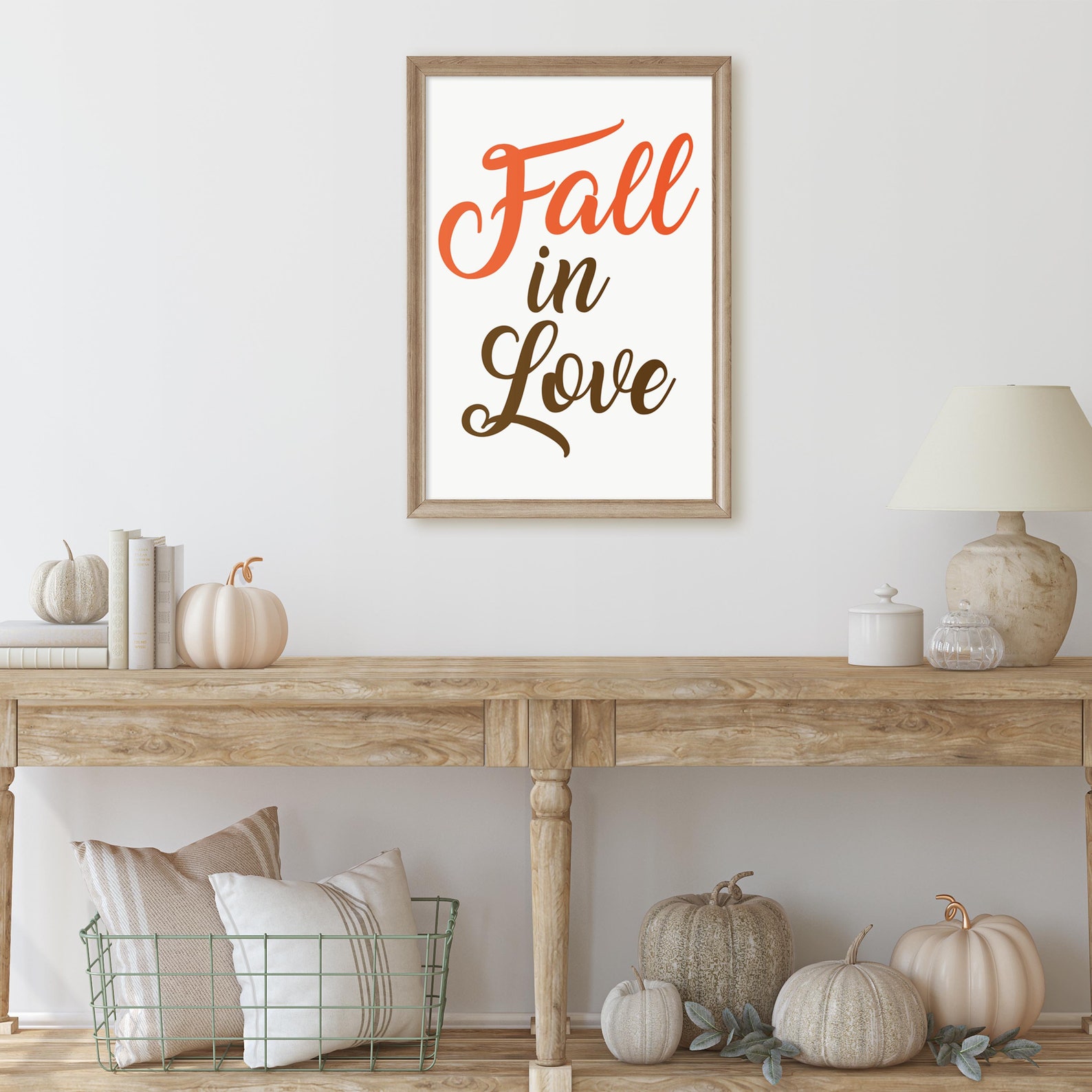 Fall in Love. Printable Fall Home Decor Sign and SVG File. Etsy