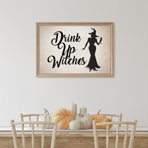 Printable Classic Halloween Decor. Drink up Witches Instant Victorian ...