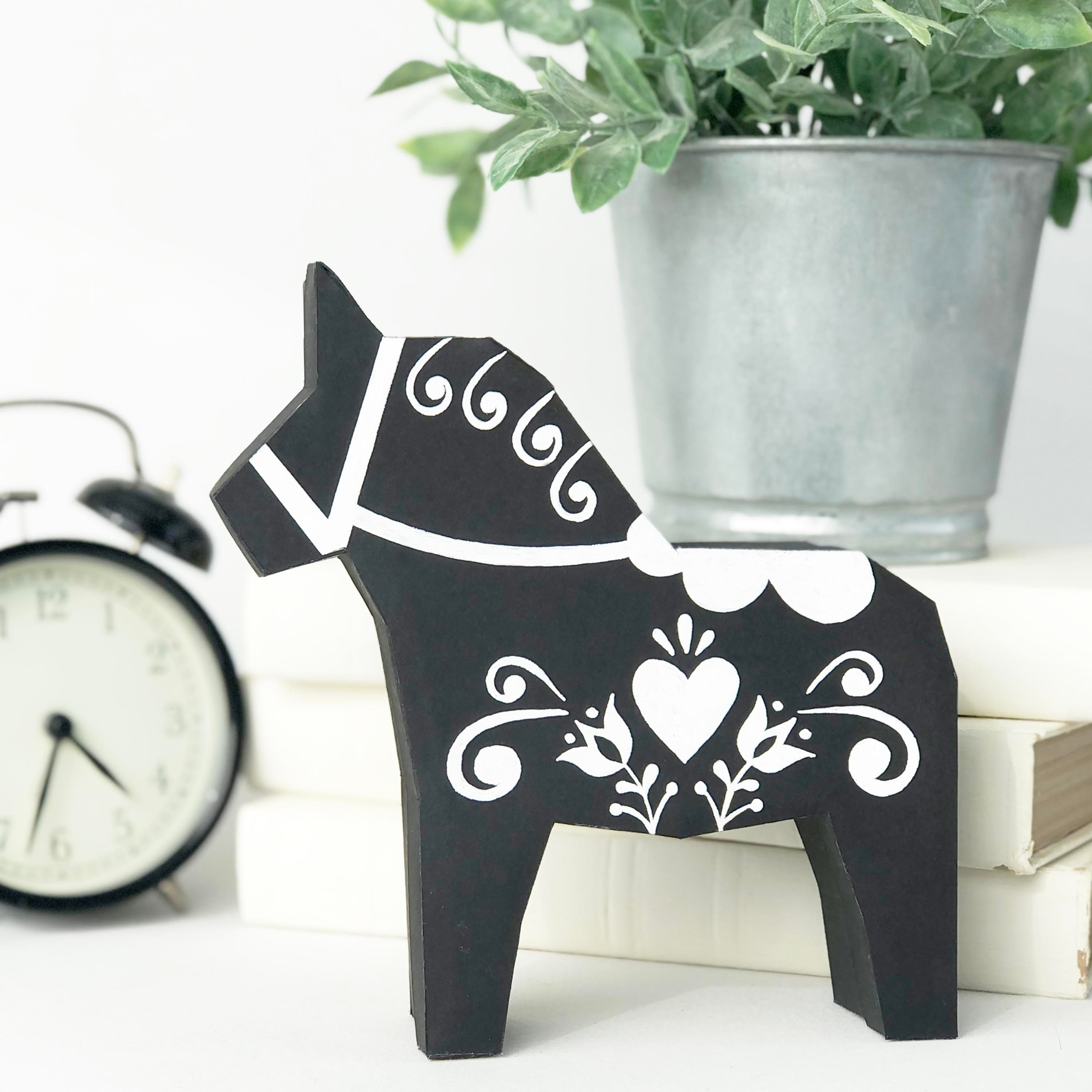 Printable Swedish Dala Horse Treat Box. Instant Download and Etsy Canada