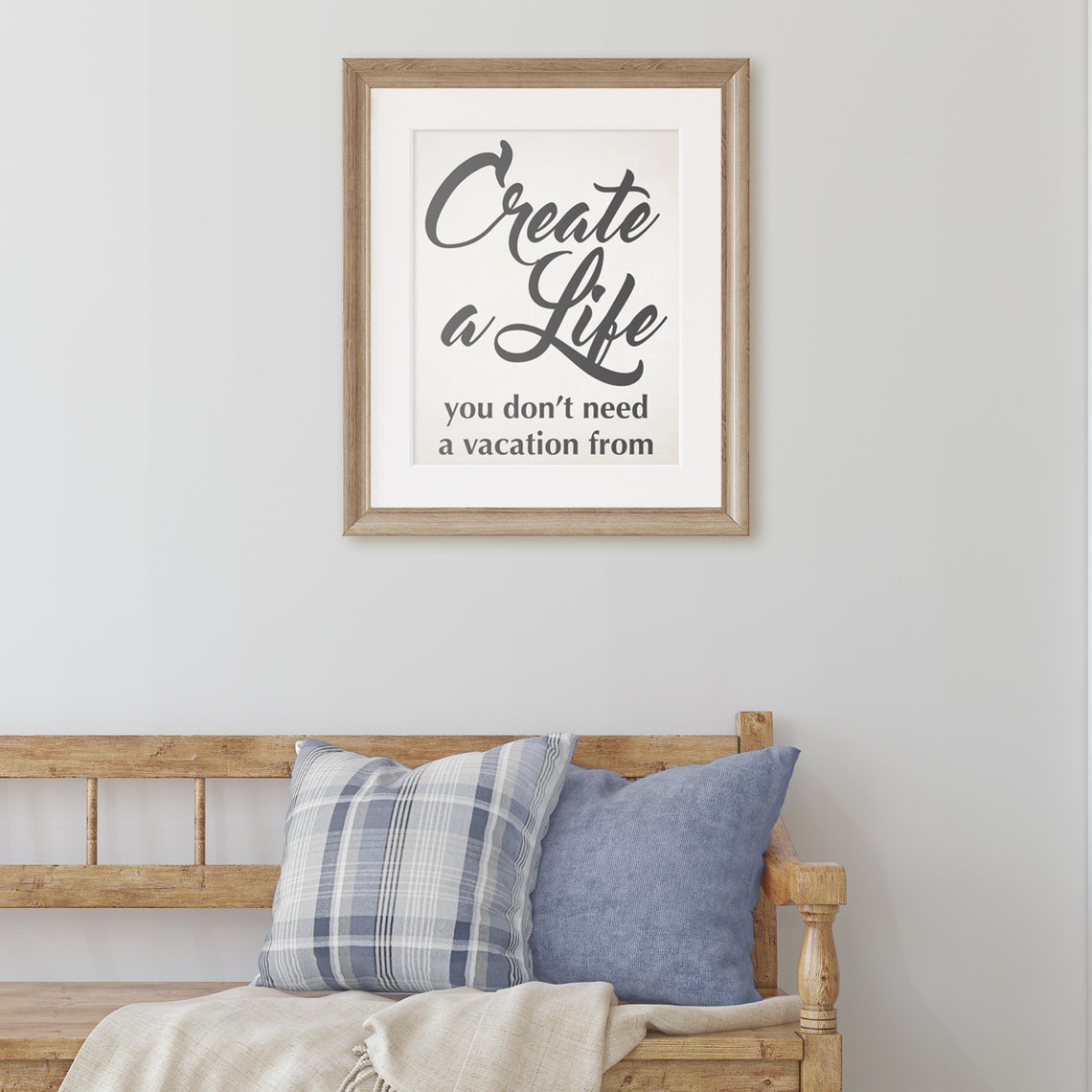 Inspirational Printable Sign and SVG File. Create a Life You - Etsy