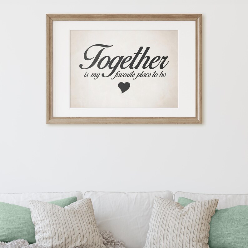 Printable Home Decor Sign and SVG. Together. Digital Download Etsy