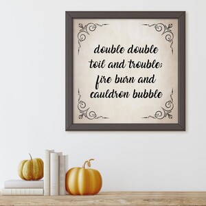 Printable Halloween Decor and SVG. Double Double Toil and Trouble ...
