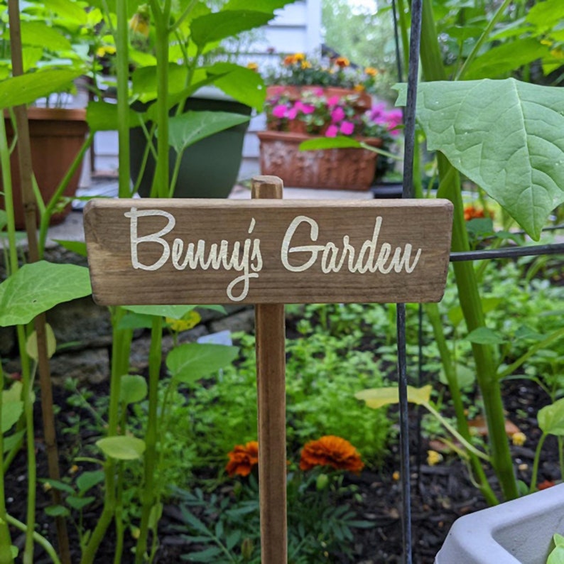 Custom Garden Marker. Handmade Garden Stake Flower Beds Etsy