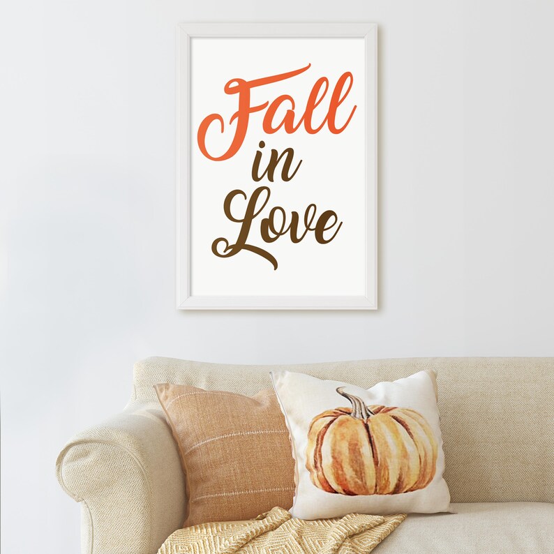 Fall in Love. Printable Fall Home Decor Sign and SVG File. - Etsy