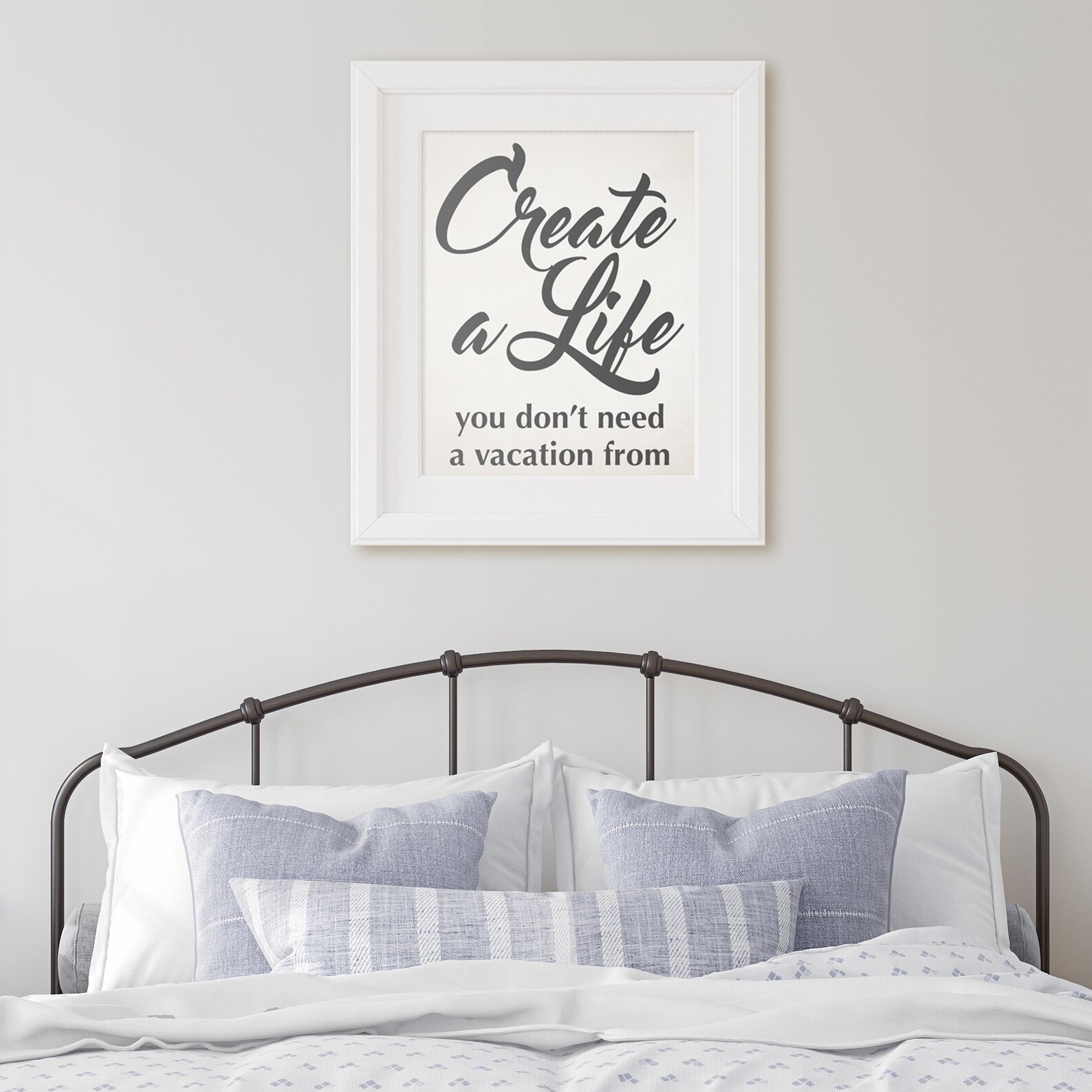 Inspirational Printable Sign and SVG File. Create a Life You | Etsy