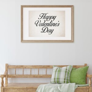 Ausdruckbares Happy Valentines Day Schild und SVG. Digitaler Download druckbar, Rustikaler Druck, Eingangsbereich Home Dekor, Neutrale Töne, Valentinstagsdekor Bild 2