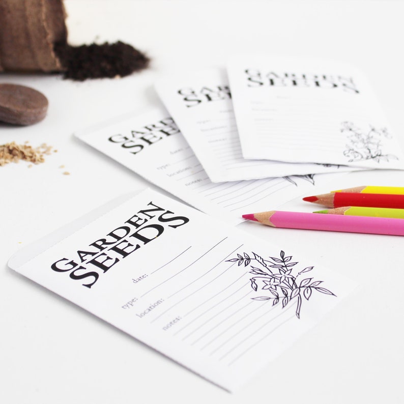 Printable Garden Seed Saver Packages. Easy to Download and | Etsy