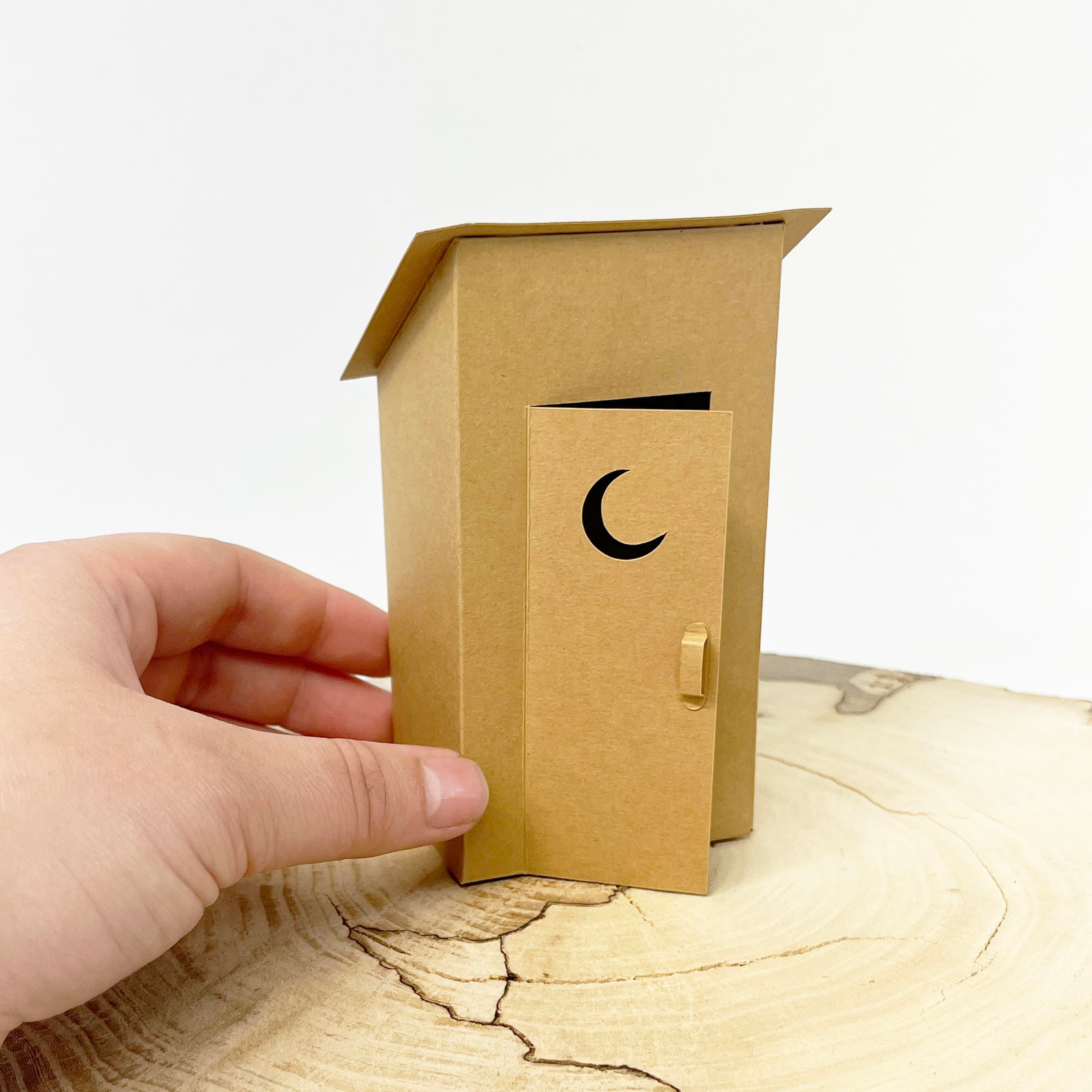 Printable Mini Farm Outhouse: Rustic Paper Craft (PDF & SVG)