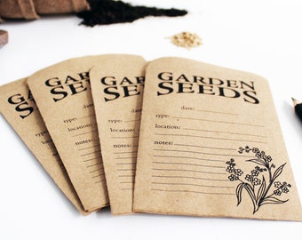 Printable Garden Seed Packets: Floral Designs (PDF File)