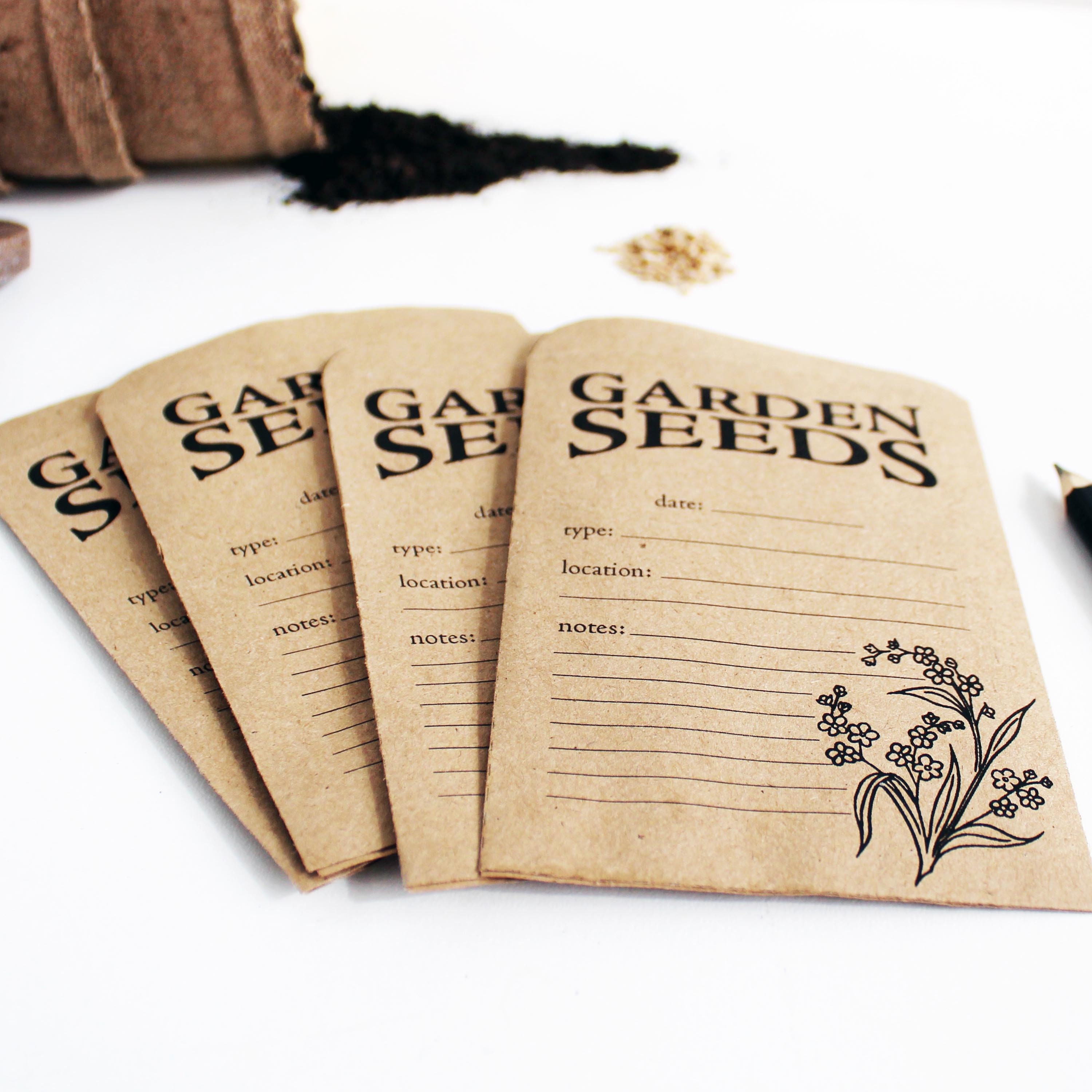 Printable Garden Seed Saver Packages. Easy to Download and | Etsy