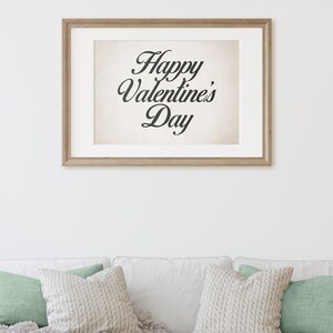 Ausdruckbares Happy Valentines Day Schild und SVG. Digitaler Download druckbar, Rustikaler Druck, Eingangsbereich Home Dekor, Neutrale Töne, Valentinstagsdekor Bild 4