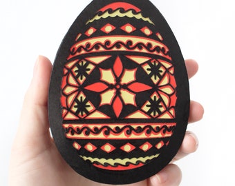 Printable Ukrainian Easter Egg Treat Box. Instant Download and Print PDF box. Treat Box, Home Decor. SVG Cut File. DIY Paper Craft Activity