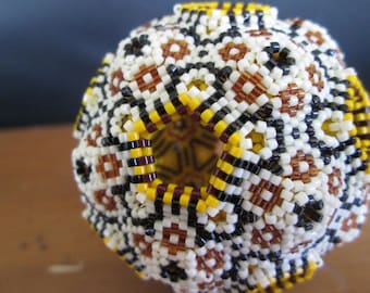 Instructions for a Double-Sided Sphere, Beadwoven Art Object, Graphs and Patterns, Beadwork