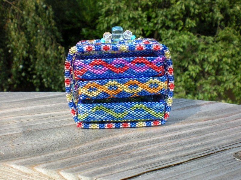 Bejeweled Beadwoven Jewelry Box Art Object Etsy