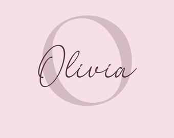 Olivia Nursery Wall Art, Baby Name Printable, Digital Download, Personalized Kids Room Decor