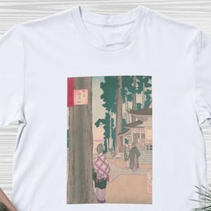 Ukiyo-e Japanese Art T-shirt, Oji Inari Shrine Graphic Tee, Hokusai Hiroshige Print, Art Lover Gift, Japanese Aesthetic