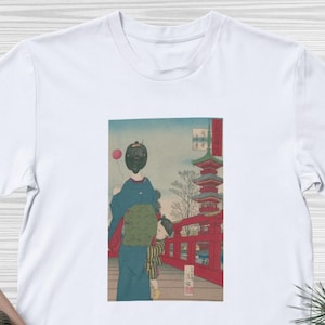 Ukiyo-e Art T-shirt, Asakusa Temple Tee, Hokusai Hiroshige Woodblock Tee, Art Lover Gift, Japanese Aesthetic Shirt