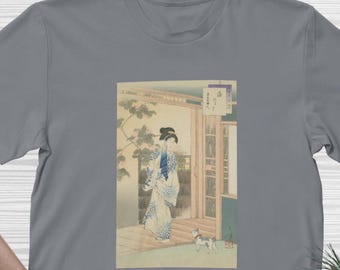 Ukiyo-e T-Shirt: Mizuno Toshikata Japanese Art, Bijin-ga Print