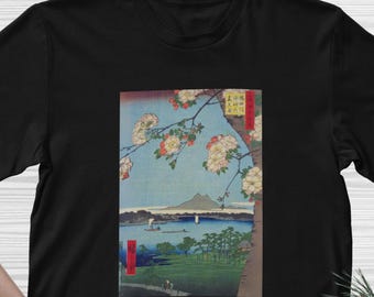 T-shirt Japanese Ukiyo-e Art Tee, Masaki & Suijin Forest, Hokusai Hiroshige, Art Lover Gift, Japanese Aesthetic Shirt