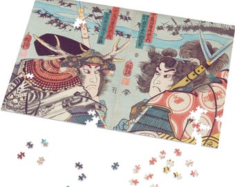 Kuniyoshi Samurai Ukiyo-e Jigsaw Puzzle: Edo Warrior Art
