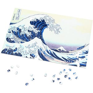 The Great Wave off Kanagawa Puzzle, Hokusai Japanese Art Jigsaw Ukiyo-e Puzzle Gift, 500/1000 Piece Ocean Wave Puzzle, Japan Puzzle Art