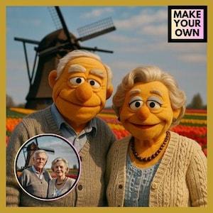 Muppet Style Portrait from Photo, Custom Cartoon Face, Personalized Family or Pet Illustration, Funny Digital Art Gift, 24hr Delivery