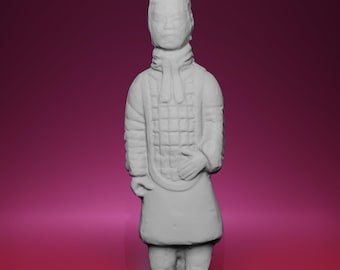 ヴィンテージ中国兵馬俑戦士レプリカ彫刻 | 中国兵士レプリカ像 | 伝統