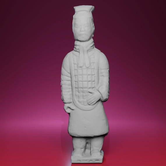 3Dプリントの兵馬俑像 - 中国の秦始皇帝陵博物館にインスパイアされた