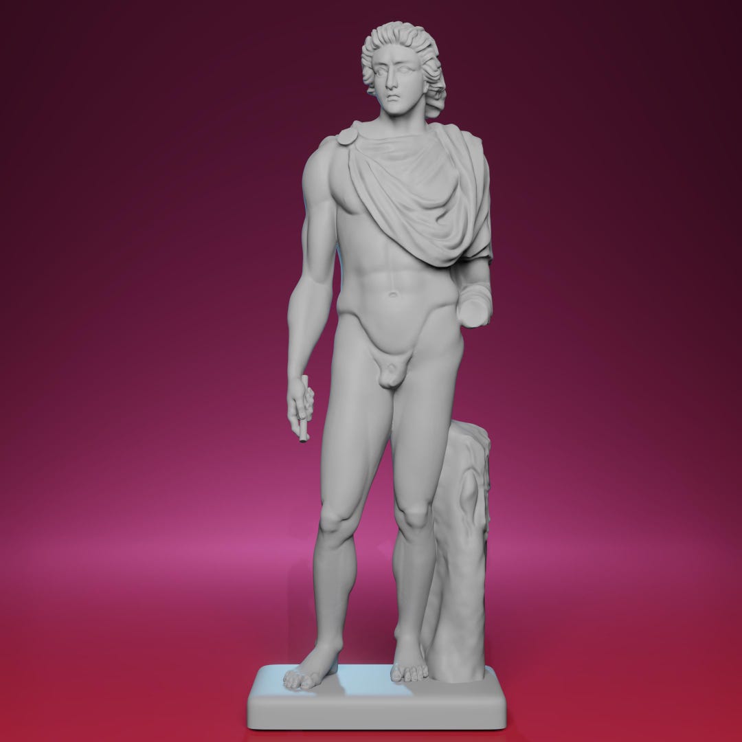 3D Printed Colossal Statue of Helios - Inspired by the Bode Museum in ...
