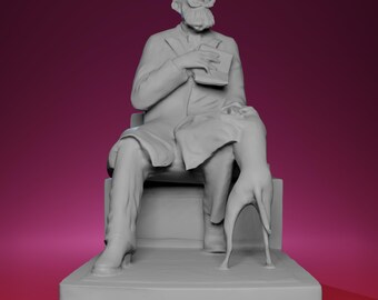 3D Printed Karel Buls Statue - Inspired by Agoraplein in Brussels