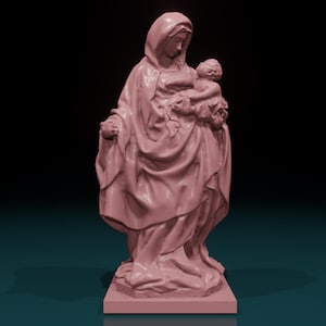 3D Printed Virgin and Child Statue – Inspired by Notre-Dame Church of Auxonne at Cité de l’Architecture et du Patrimoine in Paris
