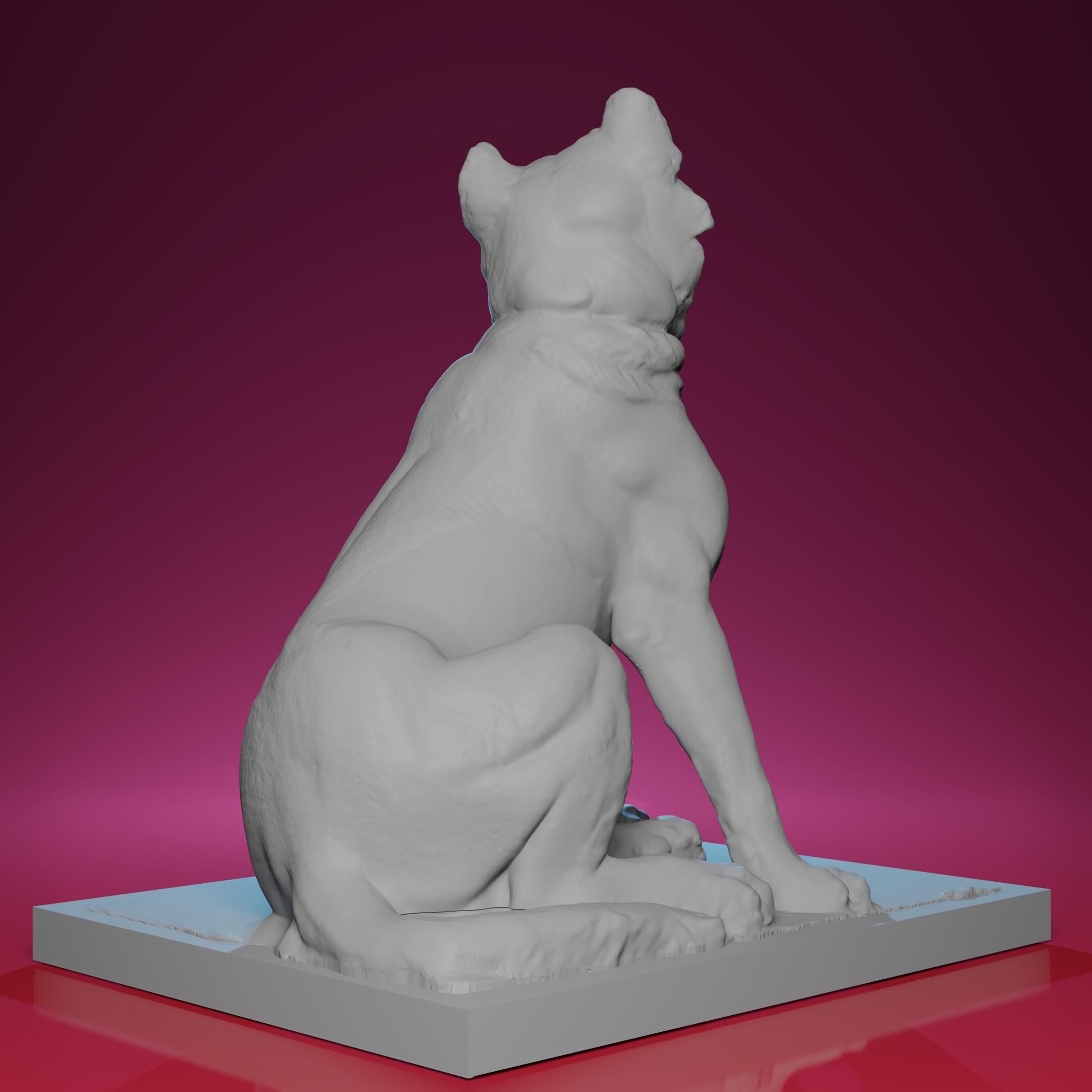 Statue buste chien monocle 17x12x25cm