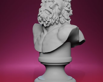 3D Gedruckte Büste von Laokoon - Inspiriert von der Royal Cast Collection in Dänemark