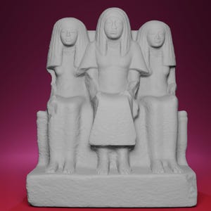 3D Printed Funerary Sculpture of Amenemheb with Family – Inspired by the State Hermitage Museum in Russia