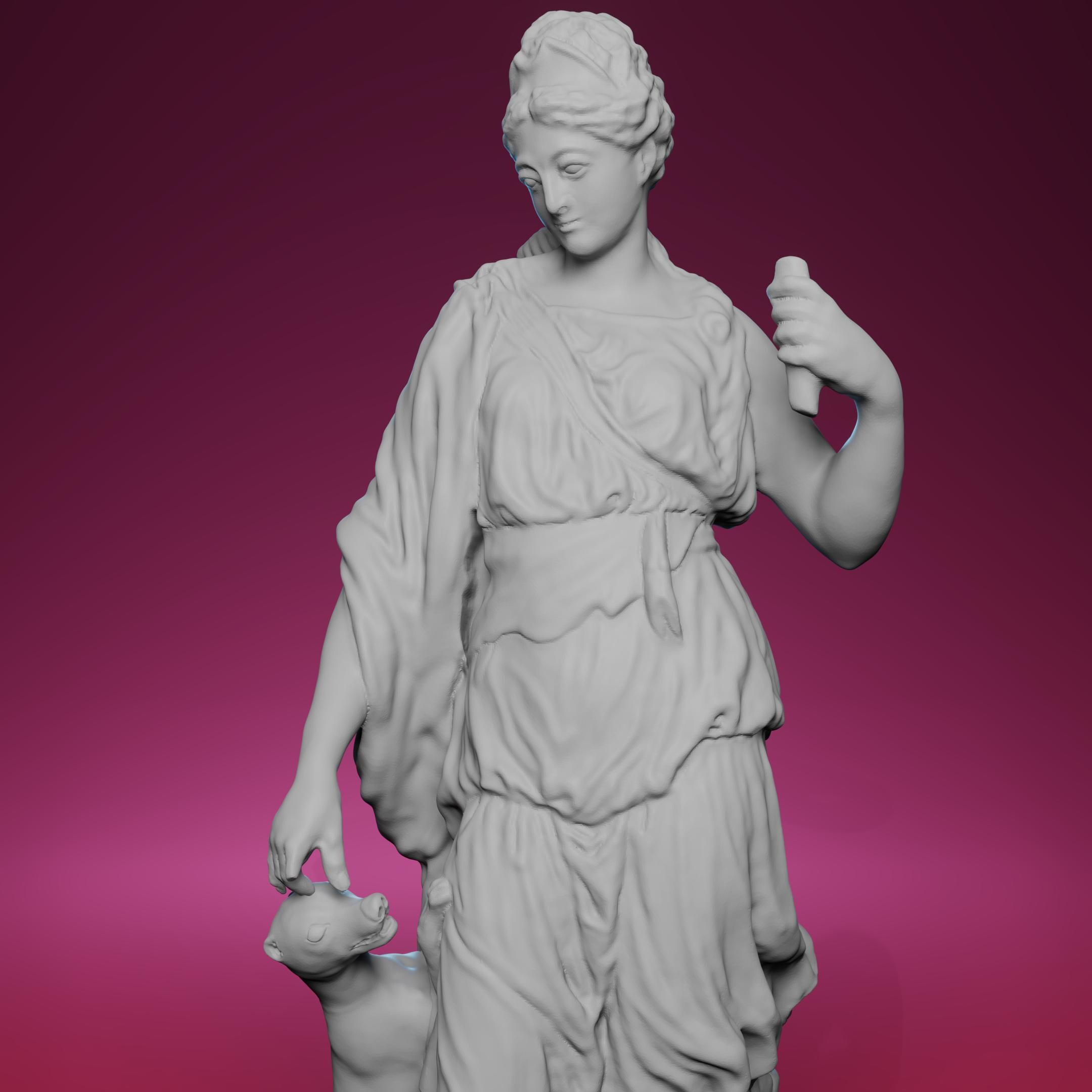 3D Printed Diana Sculpture – Inspired by the Louvre Museum in