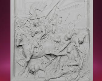 3D Printed Alexander and Diogenes Relief – Inspired by The Louvre Museum in Paris