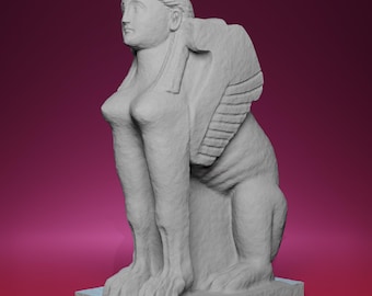 3D-geprint beeld van de Griekse sfinx - geïnspireerd door het British Museum in Londen