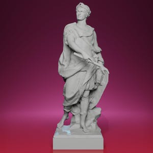 3D Printed Julius Caesar Bust – Inspired by Louvre Museum Sculpture, Handmade Roman Emperor Decor, Classical Home Art