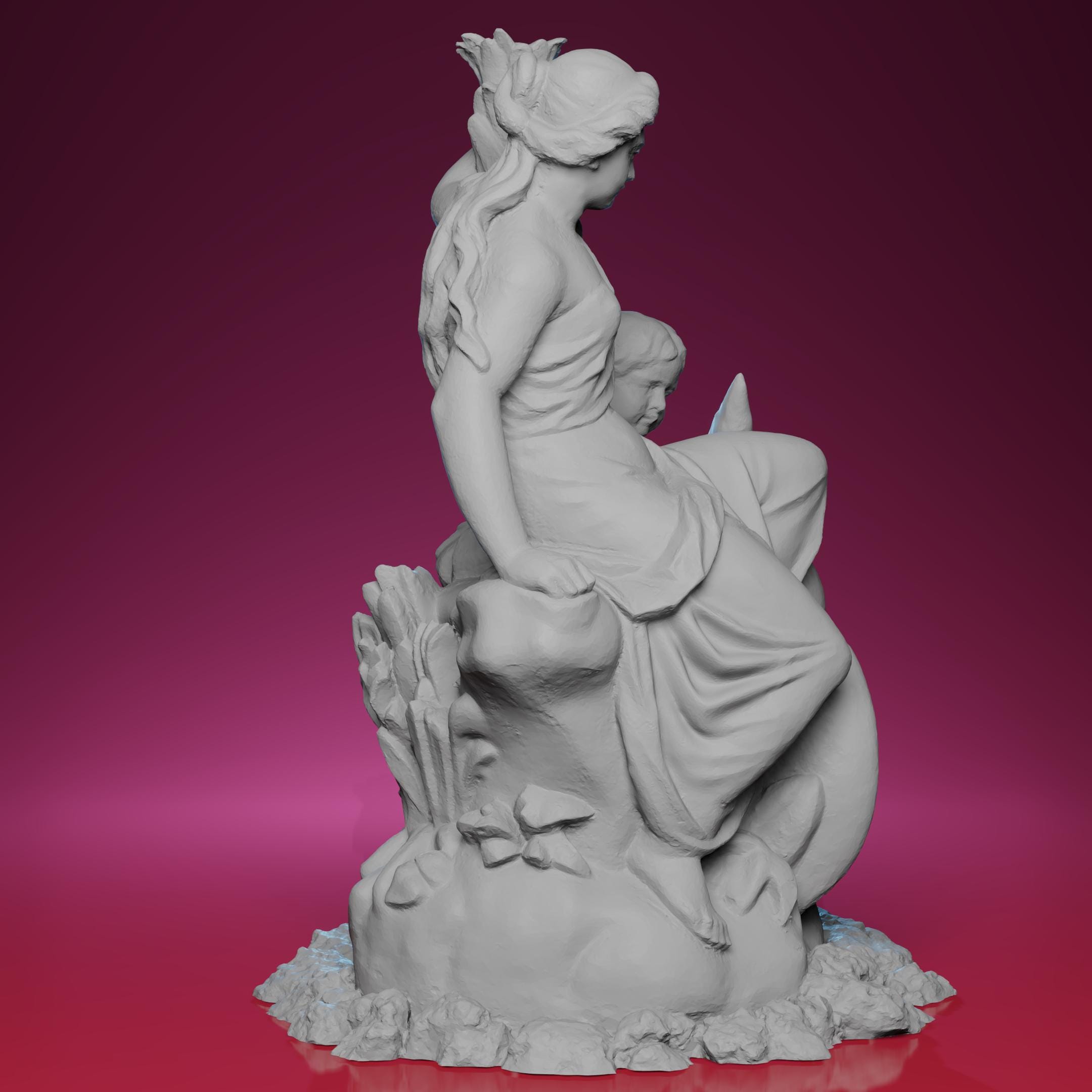 3Dプリントされたレダと白鳥の彫刻 - オーストリアのクロスターノイ